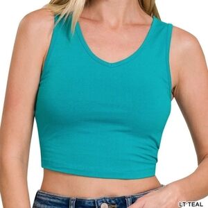 NEW Zenana Cropped Cami Tank Top